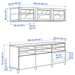 Тумба под телевизор - IKEA BESTÅ/BESTA, 180x42x192 см, белый, Бесто ИКЕА