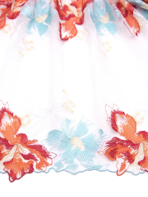 05-118 Вышивка на неэл. сетке 31 см, Лед и пламя, белый/голубой/красный/оранжевый