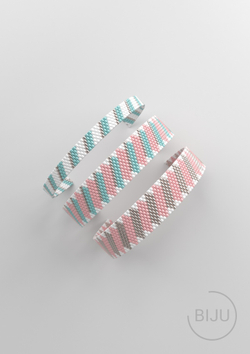 Схема PEYOTE, Схема браслета мозаичное плетение, узор из Miyuki Delica 11/0, файл PDF, №217