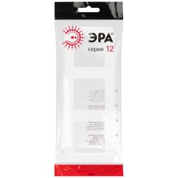 Рамка для розеток и выключателей ЭРА Серия 12 12-5003-01М на 3 поста, белый матовый