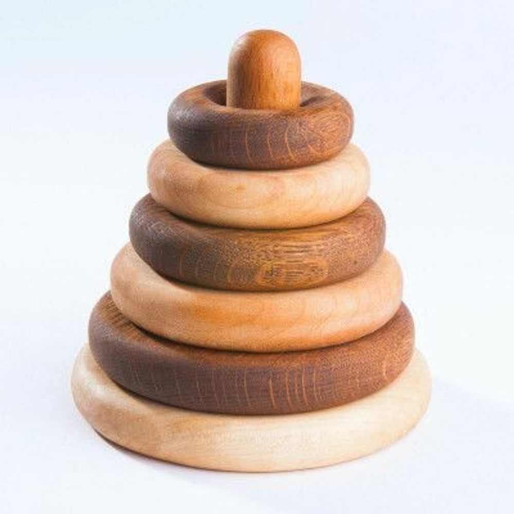 Деревянная пирамидка "Круглая" Леснушки