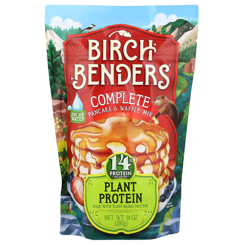 Birch Benders, смесь для приготовления блинов и вафель, растительный белок, 397 г (14 унций)