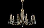 Люстра Crystal Lux VICTORIA SP10 GOLD/AMBER