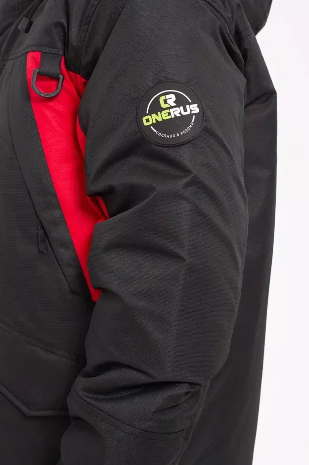Зимний мужской костюм-поплавок ONERUS "Фишер -45" (Таслан) Черный/Красный