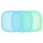 NUK, Миски для возрастных групп, для детей от 4 месяцев, синие и зеленые, 3 миски + 3 крышки