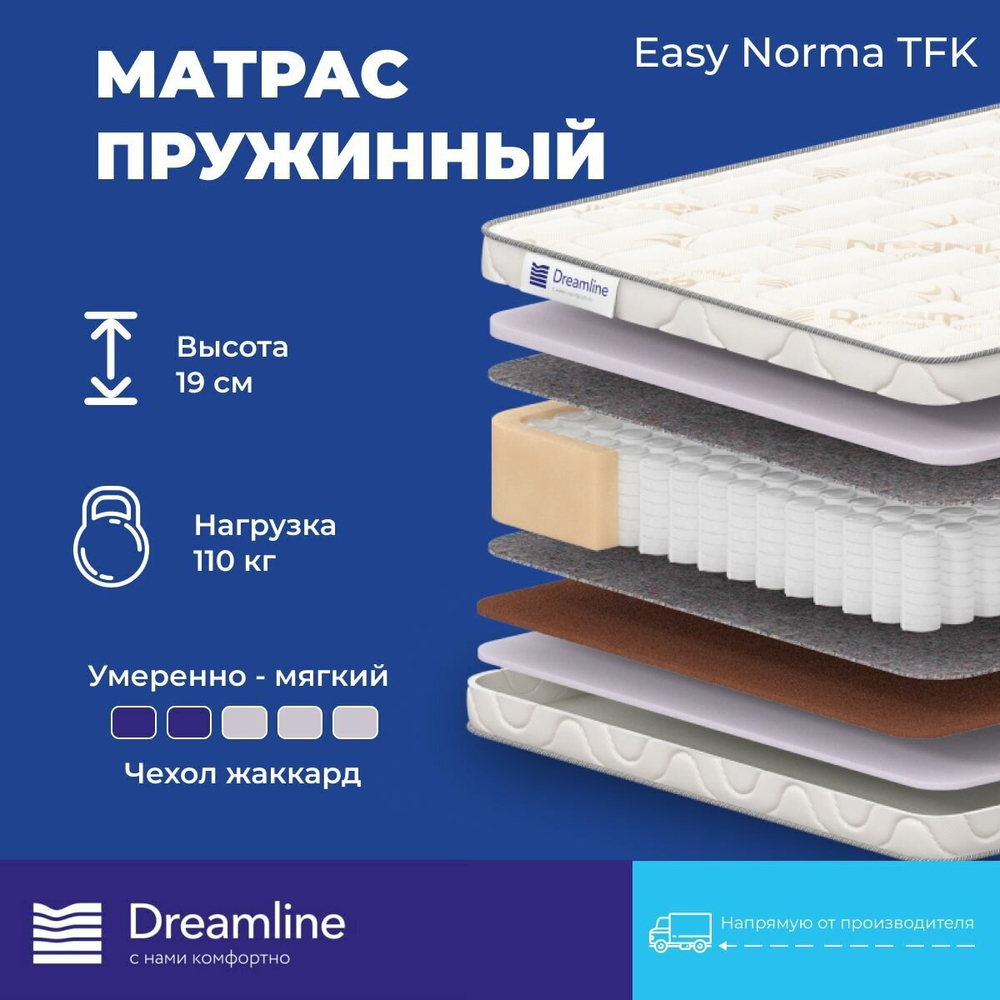 Матрас DreamLine Easy Norma TFK 80х190