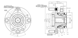 Ступица передняя в сборе L=R NISSAN Tiida (07-)/Cube (10-) GANZ GIK05038