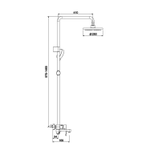 Душевая система 35к G2402 GAPPO лейка "Тропический душ" ХРОМ