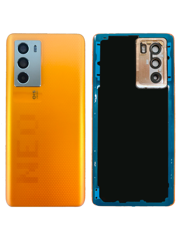 Задняя крышка для  Iqoo Neo 5S оранжевая (Orange) со стеклом камеры