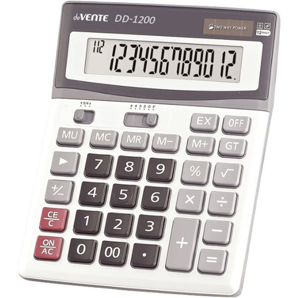 Калькулятор  12 разр. deVENTE"  настольный, черный DD-1200