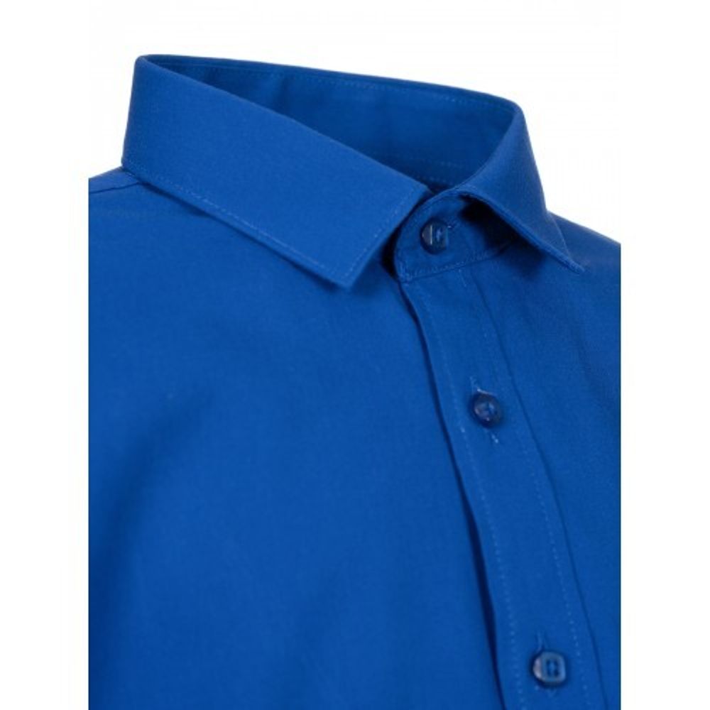 Приталенная рубашка синего цвета TSAREVICH Royal