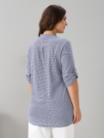 Блузка БЛ-131/гусинаялапка-синий