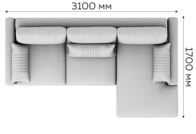 Угловой диван-кровать Ричард с оттоманкой