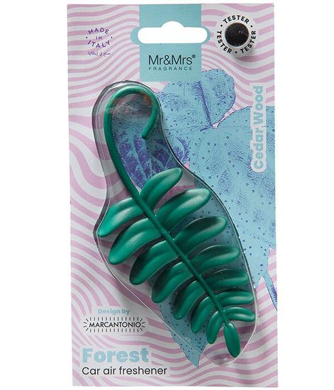 Аромадекор для автомобиля и дома FOREST FERN ЛИСТИК (кедр) в блистере, Mr&Mrs Fragrance