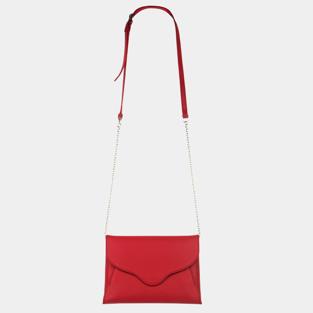 Сумка-клатч Florette из кожи теленка, красного цвета