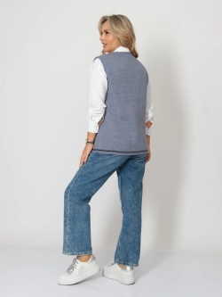 Жилет С 7772/индиго