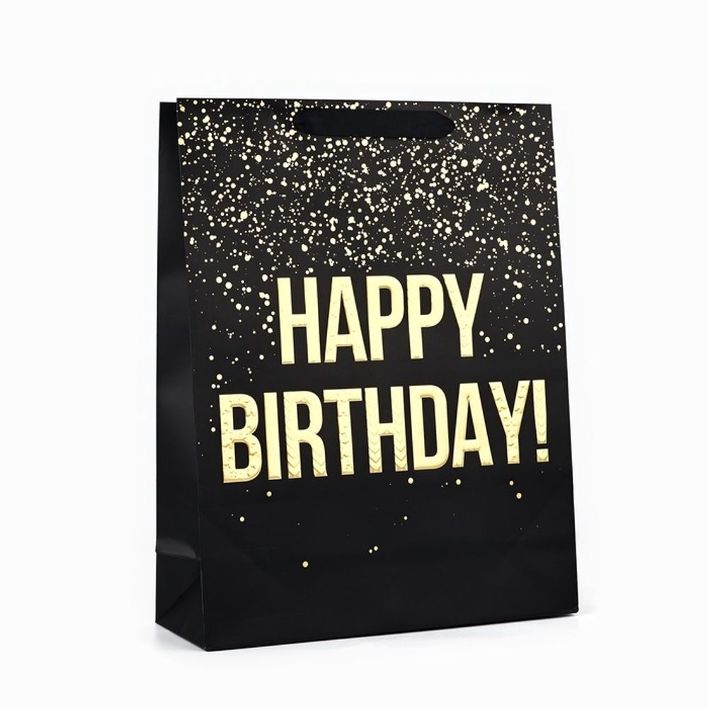 Пакет ламинированный, Happy Birthday, L 31 х 40 х 11.5 см