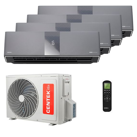 Мультисплит система на 4 комнаты Centek CT-66AMWM-H09/4R3B(HG) (IN) x 4 / CT-66AM4-H36/4DR3C
