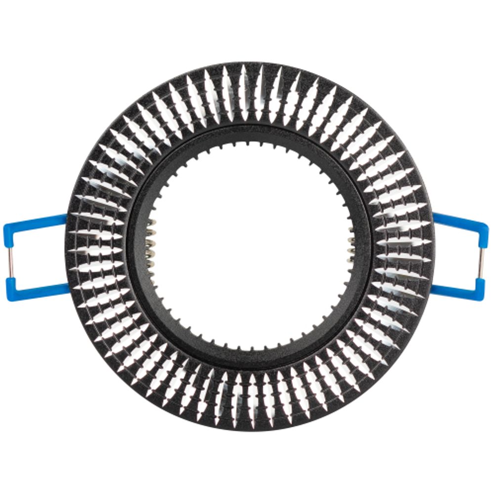 Светильник встраиваемый алюминиевый ЭРА KL32 AL/BK/1 под лампу MR16 GU5.3 черный/серебро | Алюминиевые встраиваемые светильники