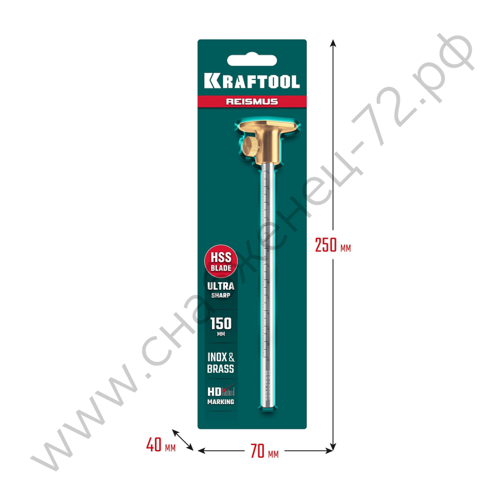 KRAFTOOL 150 мм, высокоточный разметочный рейсмус (34291)