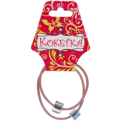 Резинки для волос 2шт «Астория», кристалики, микс 6 цветов, d-5,5см