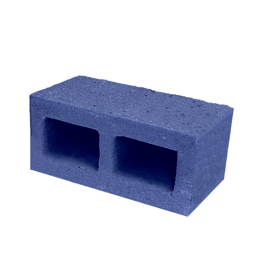 Блок колотый угловой 390х190х188 мм синий