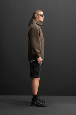 ZARA НЕПРОМОКАЕМАЯ КУРТКА ИЗ ВЫСОКОТЕХНОЛОГИЧНОЙ ТКАНИ, КОРИЧНЕВЫЙ