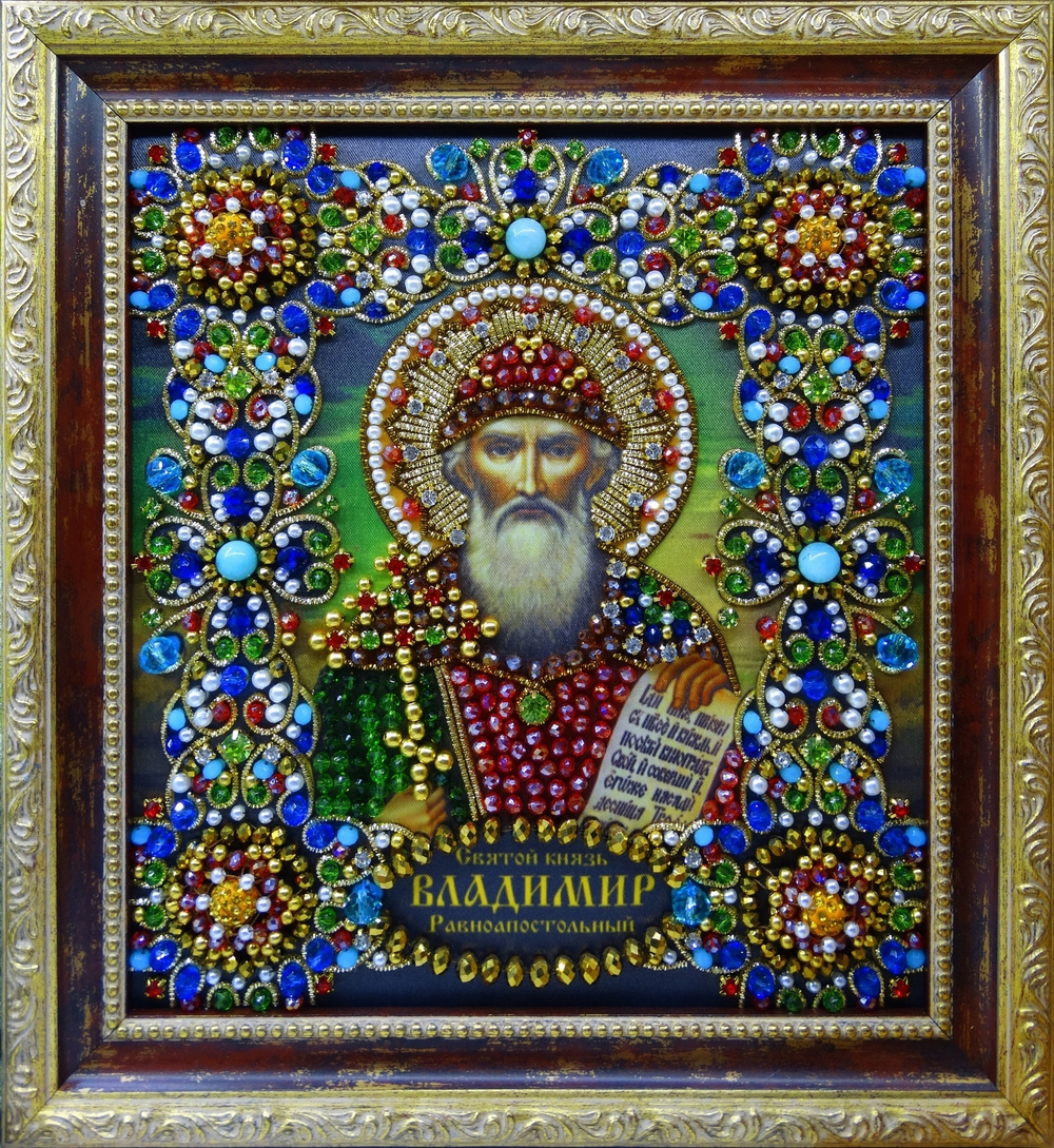 Принт-Ии1 Ткань с нанесенной авторской схемой Святой Владимир