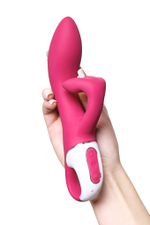 Нереалистичный вибратор Satisfyer Embrace me, силикон, малиновый, 22,5 см