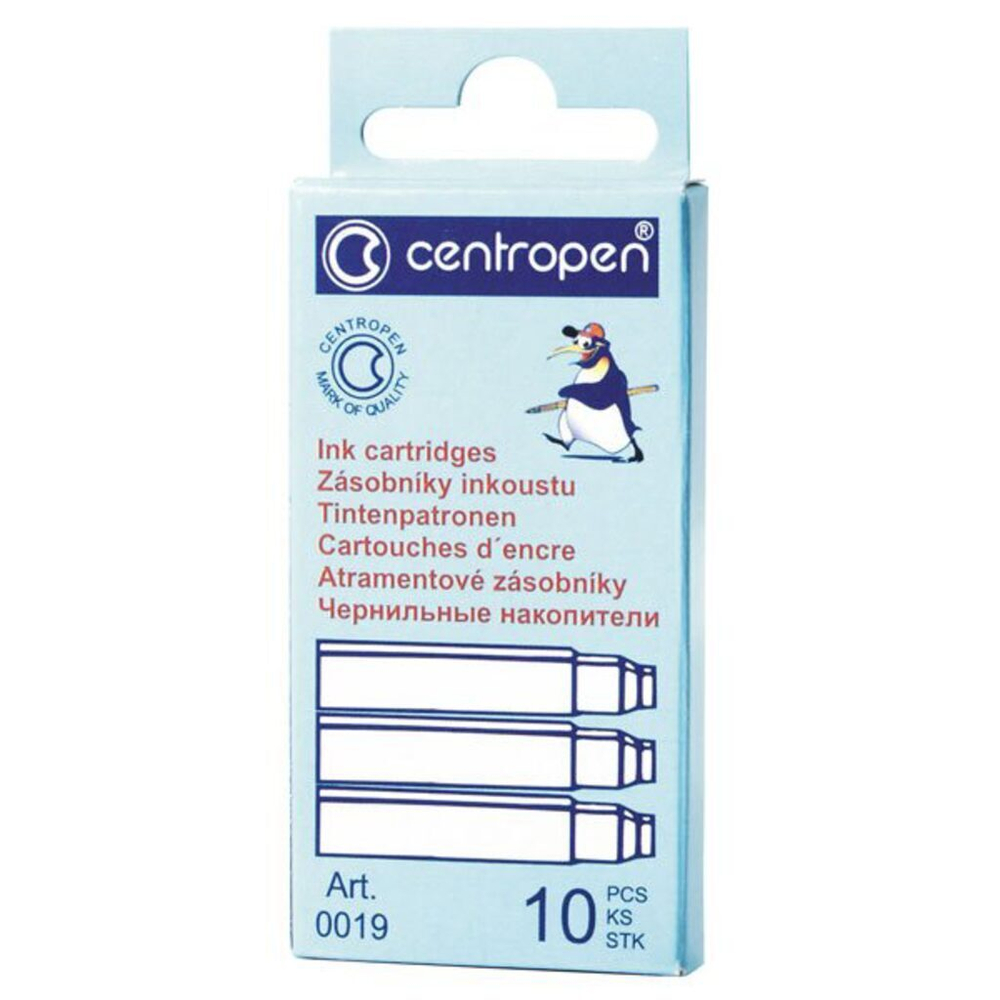Картридж Centropen для перьевой ручки син., 10шт
