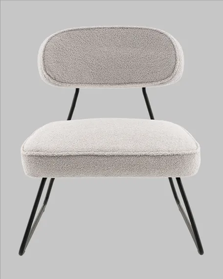 Лаунж-кресло Take, светло-серое букле