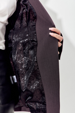 Приталенный пиджак "песочные часы" цвета графит