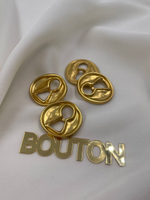 Пуговицы Скиапар. золотистые "Замочная скважина"