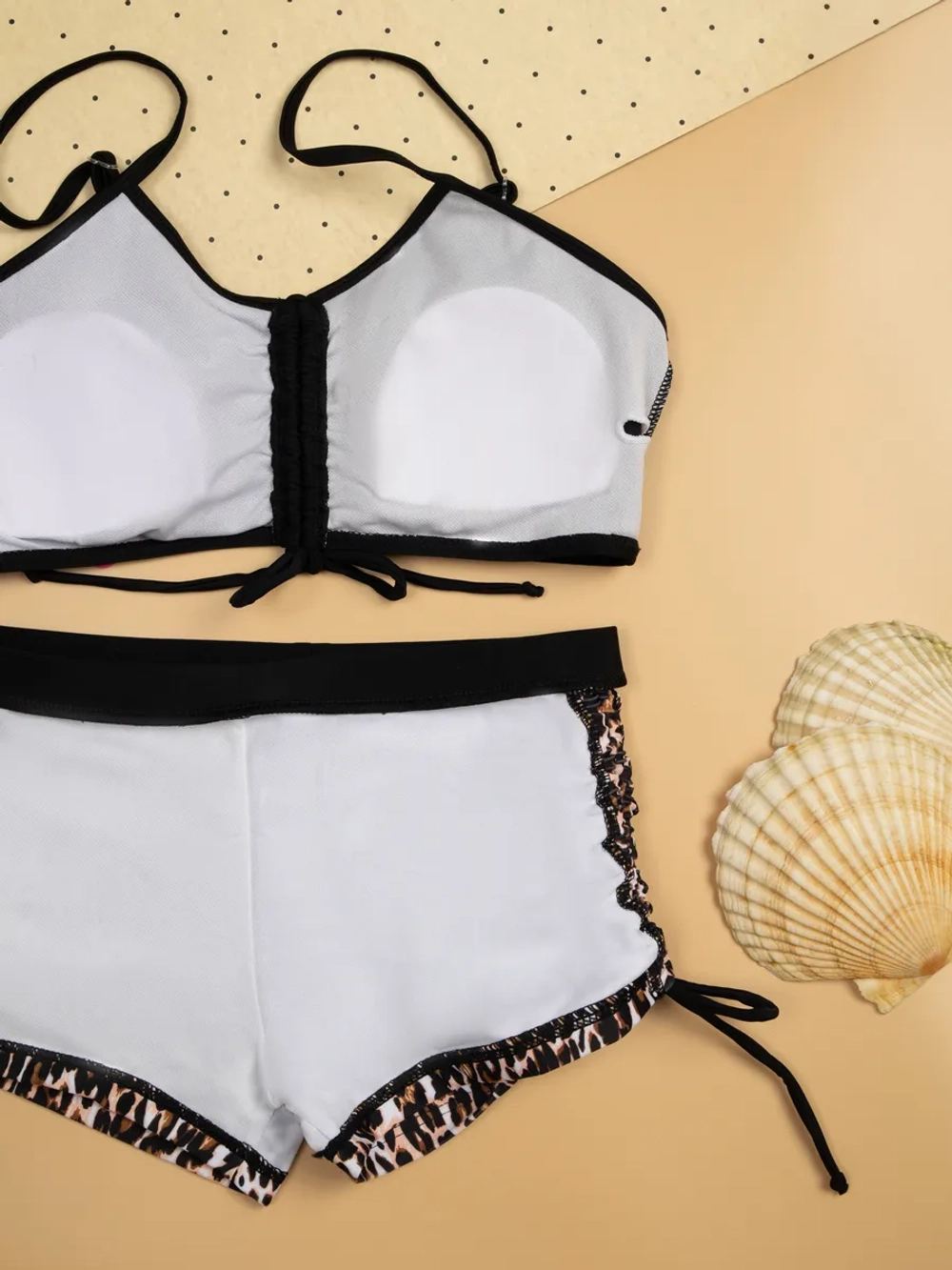 купальник раздельный 3 в 1 с шортами и топ накидка