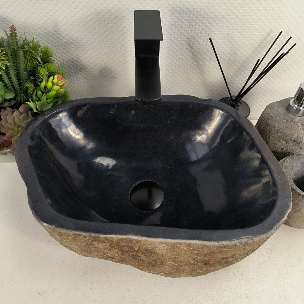 Раковина из речного камня RS-65599 43*40*15 0856
