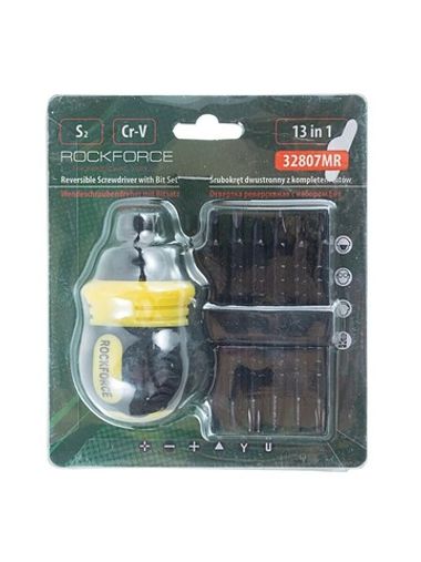 Отвертка реверсивная с набором бит специальных,в блистере RockForce##Rock FORCE RF-32807MR