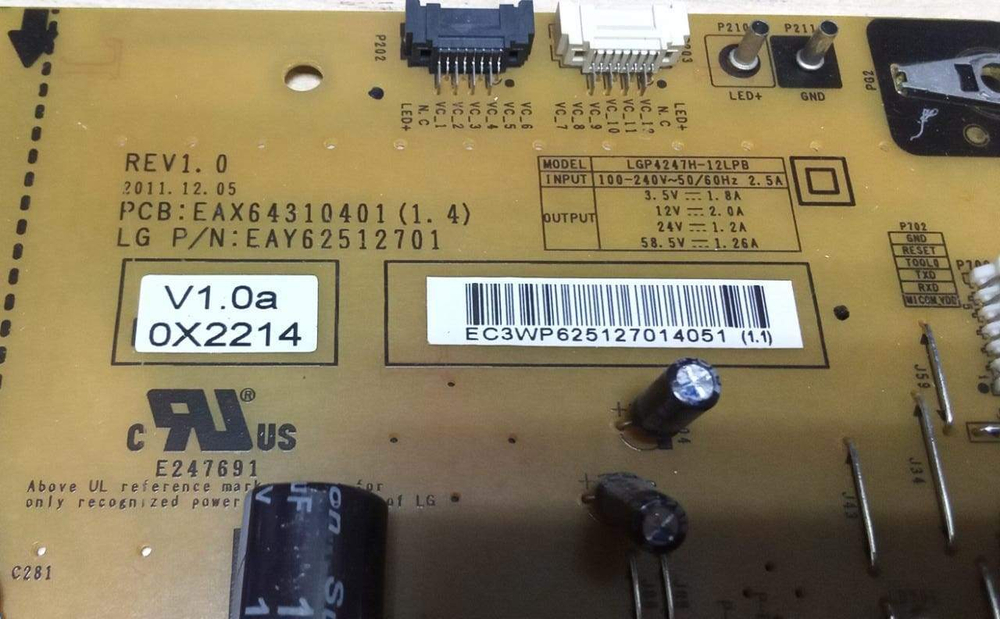 Блок питания EAX64310401(1.4),EAY62512701