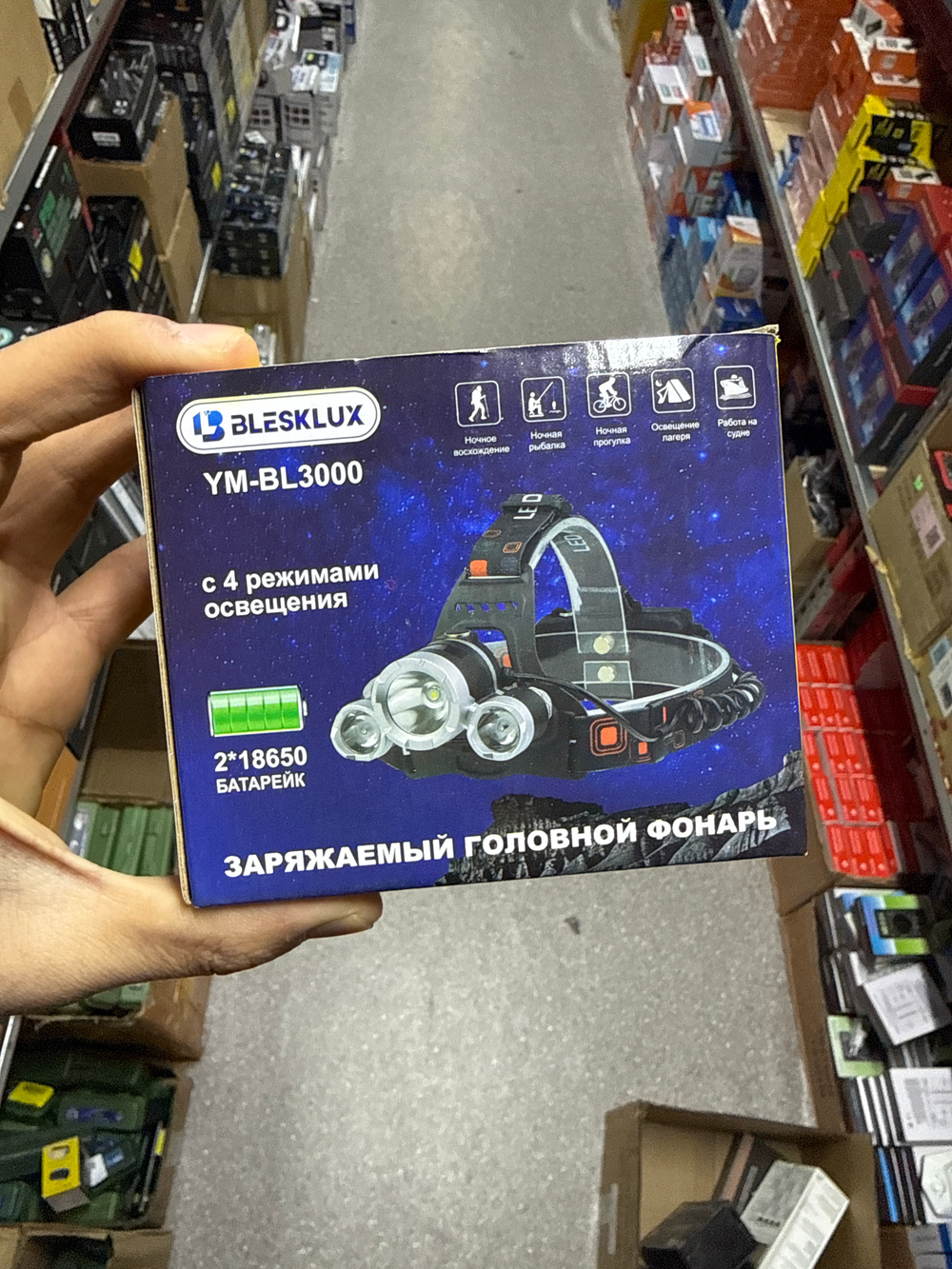 Фонарь наголову YM-BL3000