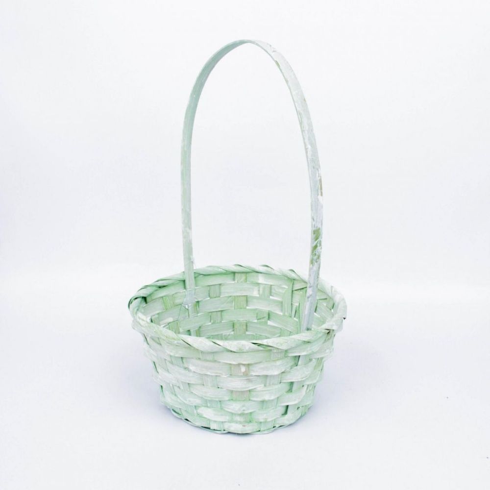 Корзина (бамбук) D19xН9 HH32 СВЕТЛО-ЗЕЛЕНАЯ