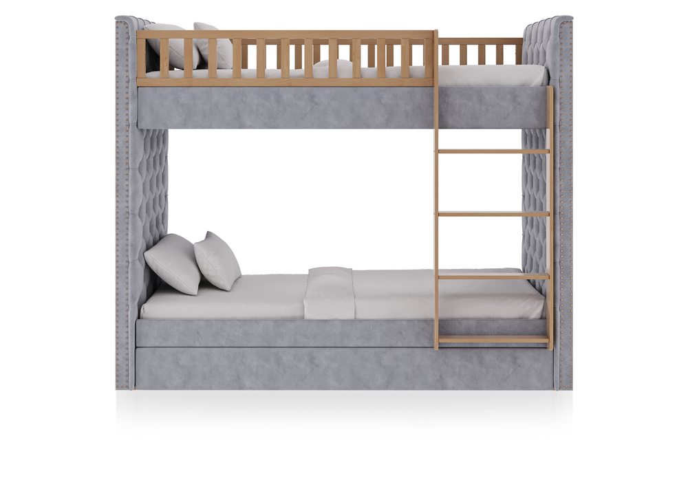 Кровать двухъярусная Elit soft (серый)