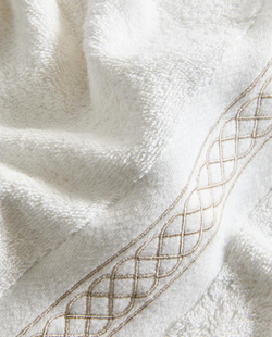 ZARA HOME БАННОЕ ПОЛОТЕНЦЕ С ВОЛНИСТОЙ КАЙМОЙ, ЗОЛОТОЙ