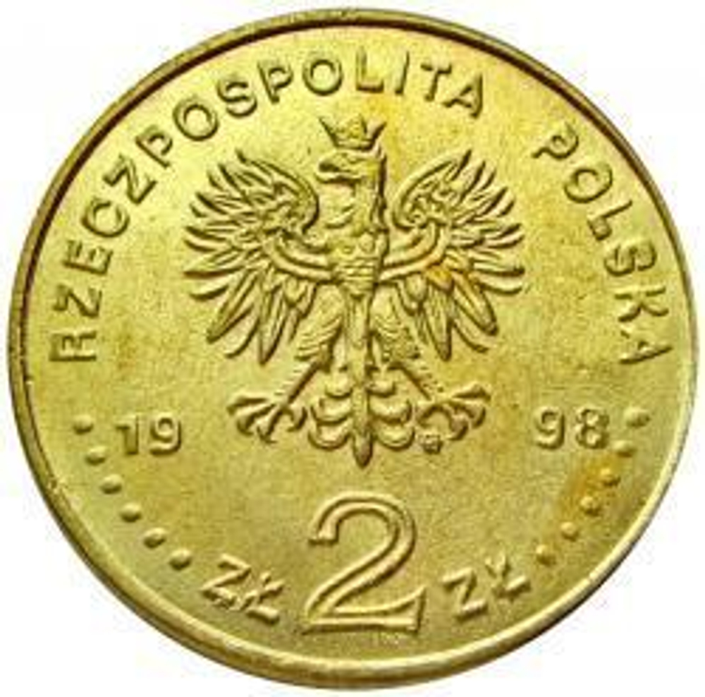 2 злотых Нагано 1998, XVIII Зимние олимпийские (Спорт) 1998 год, Польша. UNC