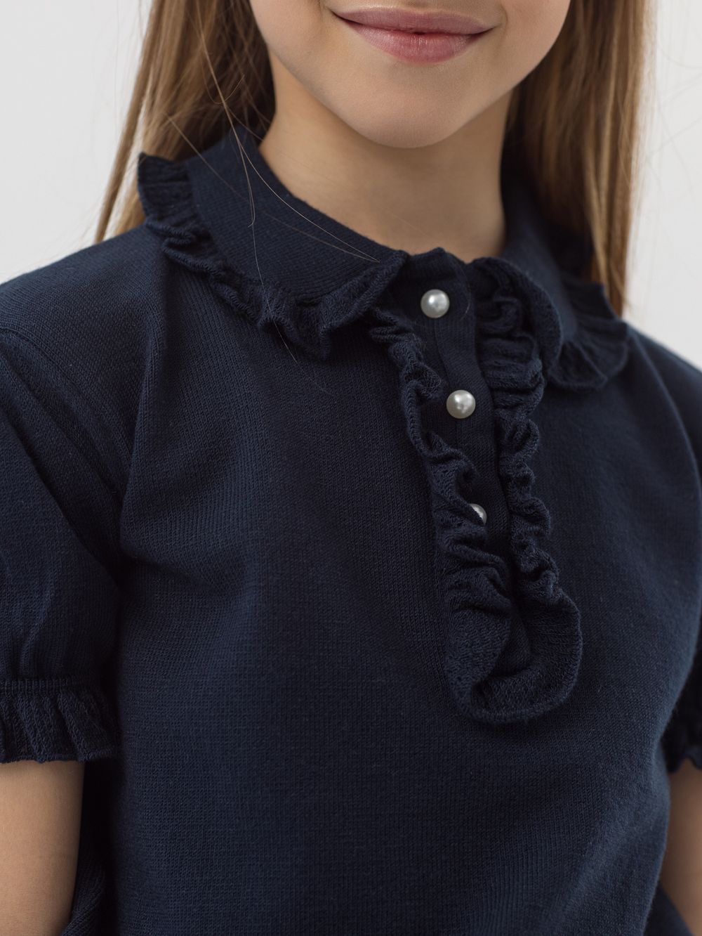 Джемпер для девочки арт. AT925 темно-синий