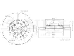 Диск тормозной передний UNIO BRD-20021