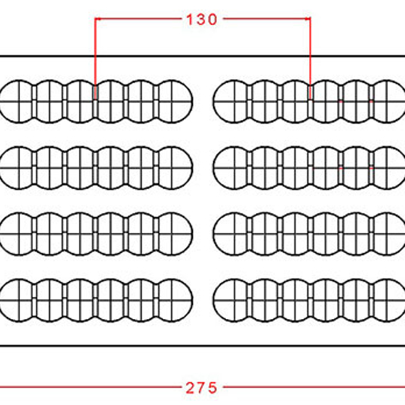 887 | Форма для шоколадных батончиков (275х175 мм)