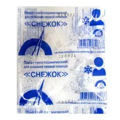 Пакет гипотермический для оказания первой помощи "Снежок" №1 
штрихкод  4607025843870