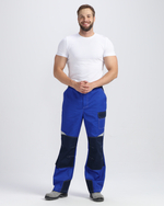 Костюм Вектрон-1 (тк.Смесовая,240) брюки, васильковый/т.синий/св.серый