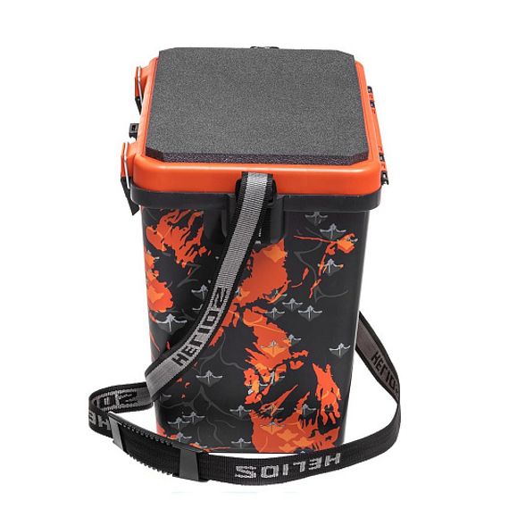 Ящик рыболовный зимний SHARK односекционный оранжевый (HS-IB-19-SHO-1) Helios