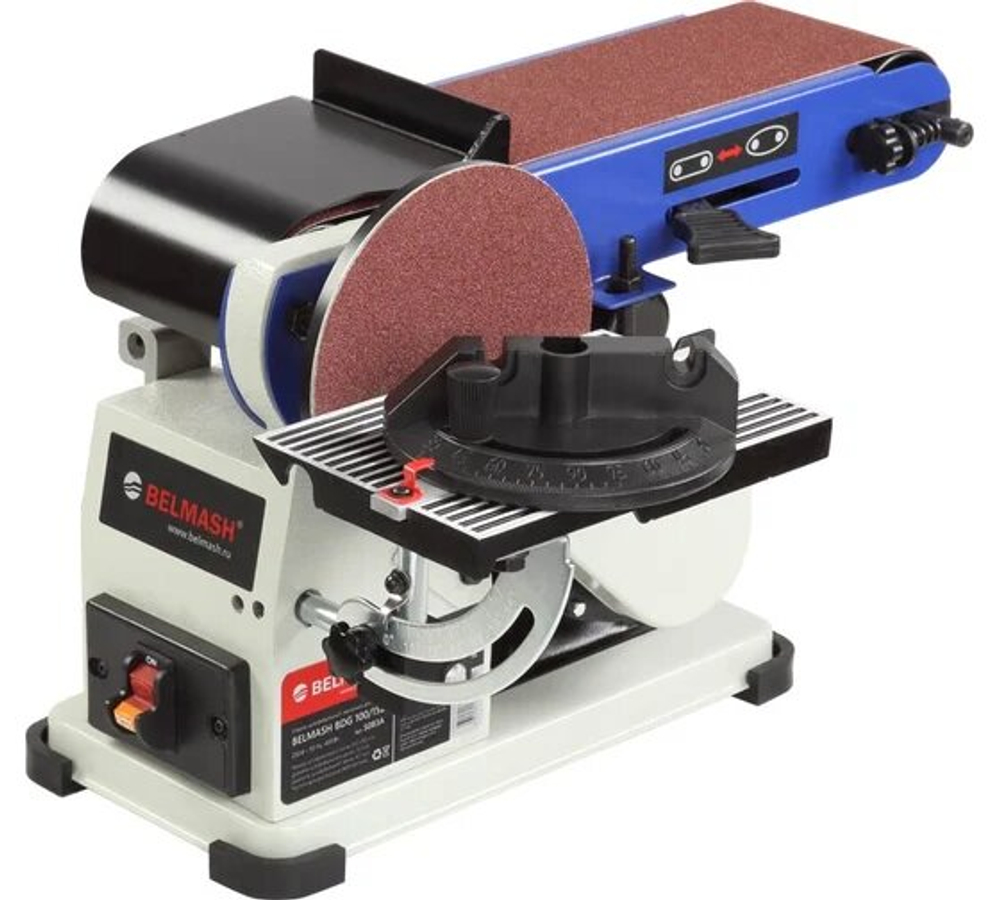 Станок шлифовальный ленточно-дисковый БЕЛМАШ BDG 100/152  400Вт,1420об/мин,150мм/915мм (S083A)