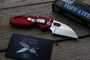 Складной нож Cold Steel 20LTR Tuff Lite Plain Edge Red c клинком из стали AUS-8A, рукоять Grivory (Griv-Ex)